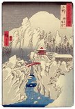 Utagawa Hiroshige (1797 – October 12, 1858) was a Japanese ukiyo-e artist, and one of the last great artists in that tradition. He was also referred to as Andō Hiroshige, and by the art name of Ichiyūsai Hiroshige. Among many masterpieces, Hiroshige is particularly remembered for 'The Sixty-nine Stations of the Kisokaidō' (1834–1842) and 'Thirty-six Views of Mount Fuji' (1852–1858).